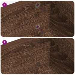 Couverture de vis auto-adhésive 12 pcs Chêne brun Ø 20 x 0,5 mm 555402555402