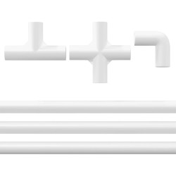 Tube PVC 2 pcs Blanc 12,2 x 1,8 x 500 mm PP et PE 555403555403