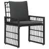 Ensemble de meubles d'extérieur 3 pcs Noir et Gris foncé 555404555404