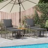 Ensemble de meubles d'extérieur 5 pcs Noir et Gris foncé 555407555407