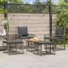 Ensemble de meubles d'extérieur 5 pcs Noir et Gris foncé 555407555407