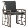 Ensemble de meubles d'extérieur 5 pcs Noir et Gris foncé 555407555407