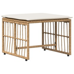 Ensemble de meubles d'extérieur 5 pcs Blanc Naturel et Crème 555408555408