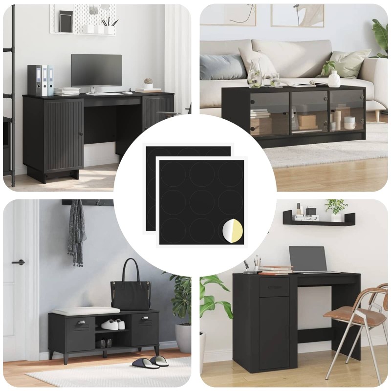 Couverture de vis auto-adhésive 2 pcs Noir Ø 20 x 0,5 mm 555412555412