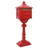 Boîte aux Lettres Debout avec porte Rouge 42,5 x 29,5 x 117 cm 555420555420