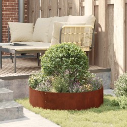 Anneau de jardinière 5 pcs Marron 80 x 80 x 20 cm Acier patiné 555423555423