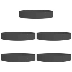 Anneau de jardinière 5 pcs Noir 120 x 120 x 20 cm 555425555425