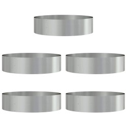 Anneau de jardinière 5 pcs Argenté 80 x 80 x 20 cm 555437555437