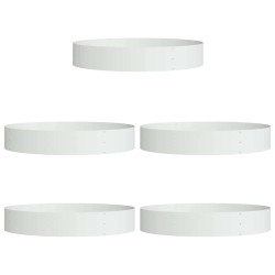 Anneau de jardinière 5 pcs Blanc 120 x 120 x 20 cm 555445555445