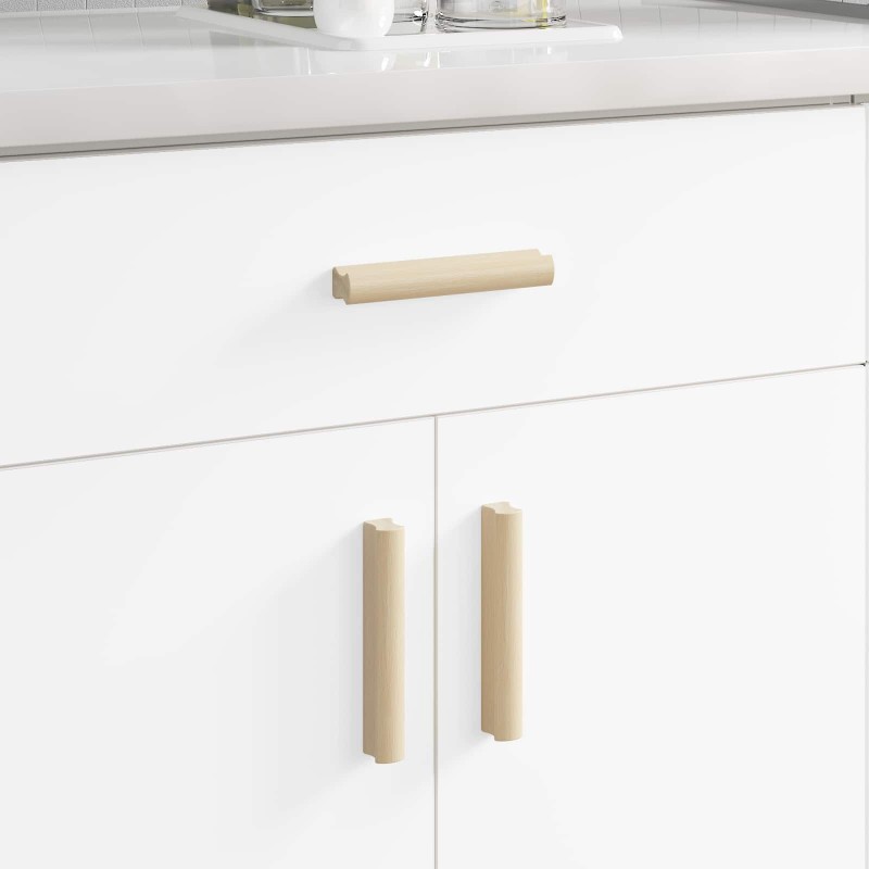Poignée Droite 12 pcs Couleur Bois Naturel 130 x 25 x 30 mm 555449555449