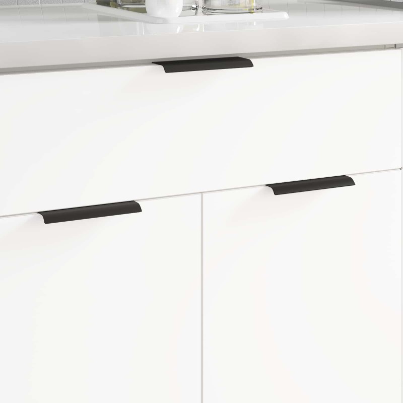 Poignée 12 pcs Noir 120 x 39.6 x 17 mm Aluminium 555458555458