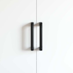 Poignée Uni 2 pcs Noir 380 x 34 x 85 mm Aluminium et PP 555459555459