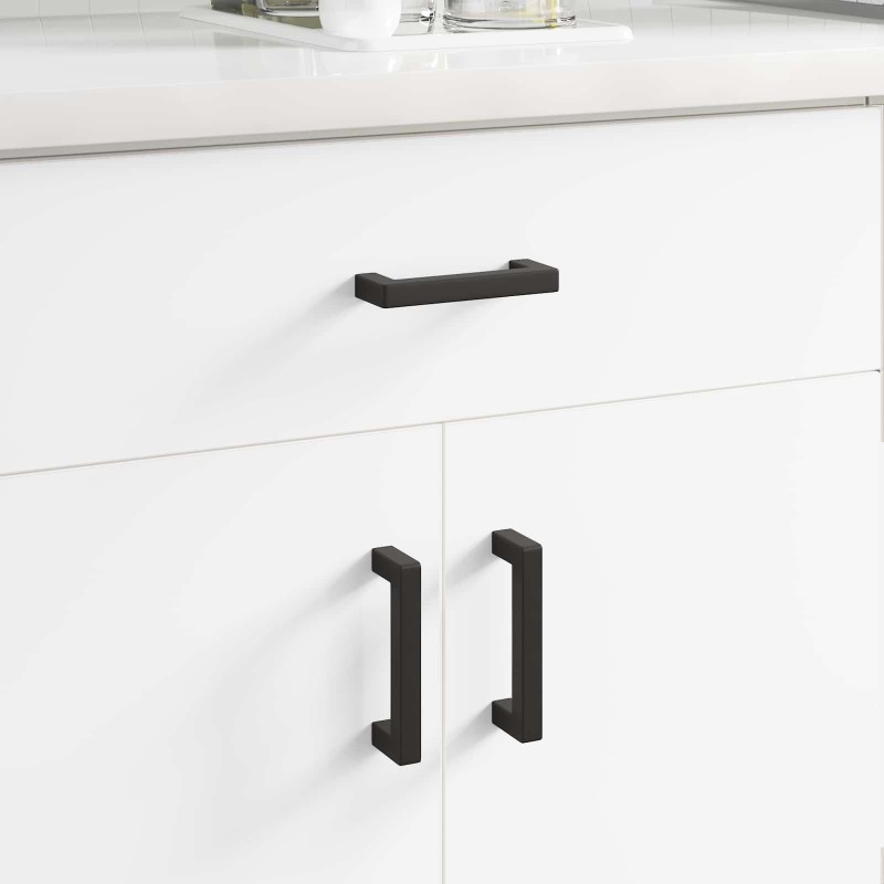 Poignée de meuble 12 pcs Noir 105 x 12 x 36 mm Fer 555463555463