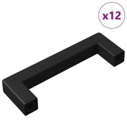 Poignée de meuble 12 pcs Noir 105 x 12 x 36 mm Fer 555463555463