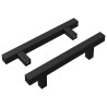 Poignée de cabinet 2 pcs Noir 150 x 12,3 x 35,2 mm 555472555472