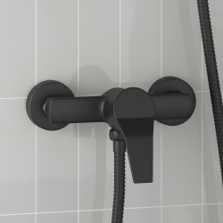 Robinet de Douche Mixer Noir G 1 / 2 pouces Laiton 555477555477