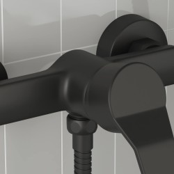 Robinet de Douche Mixer Noir G 1 / 2 pouces Laiton 555477555477