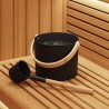 Ensemble d'accessoires de sauna 2 pcs Noir 555478555478