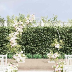 Arche de mariage Blanc 220 x 45 x 200 cm Acier 555481555481