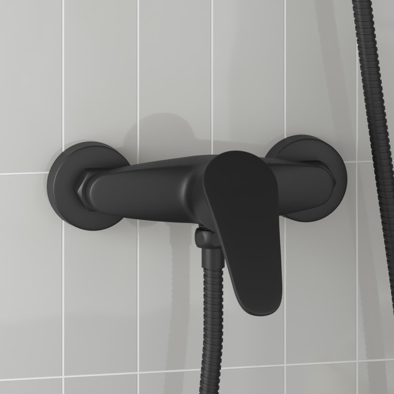 Robinet de Douche Mixer Noir G 1 / 2 pouces 555493555493