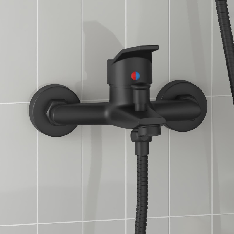 Robinet de Douche Mixer Noir G 1 / 2 pouces 555494555494