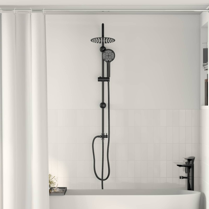 Système de Douche Noir 47 x 20 x 95 cm Acier inoxydable 555495555495