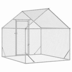 Cage à poules Argent 400x170x177cm Acier galvanisé 555499555499