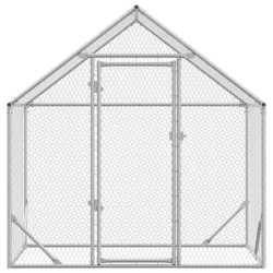 Cage à poules Argent 170 x 100 x 177 cm Acier galvanisé 555500555500