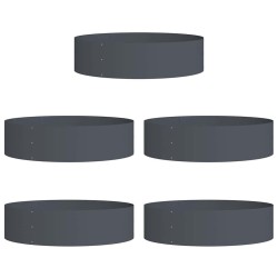 Anneau de jardinière 5 pcs Anthracite 80 x 80 x 20 cm 555504555504