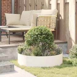 Anneau de jardinière Blanc 80 x 80 x 20 cm Acier laminé à froid 555506555506