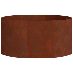 Anneau de jardinière 5 pcs Marron 40 x 40 x 20 cm Acier patiné 555507555507