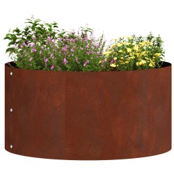 Anneau de jardinière 5 pcs Marron 40 x 40 x 20 cm Acier patiné 555507555507