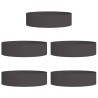 Anneau de jardinière 5 pcs Noir 80 x 80 x 20 cm 555516555516