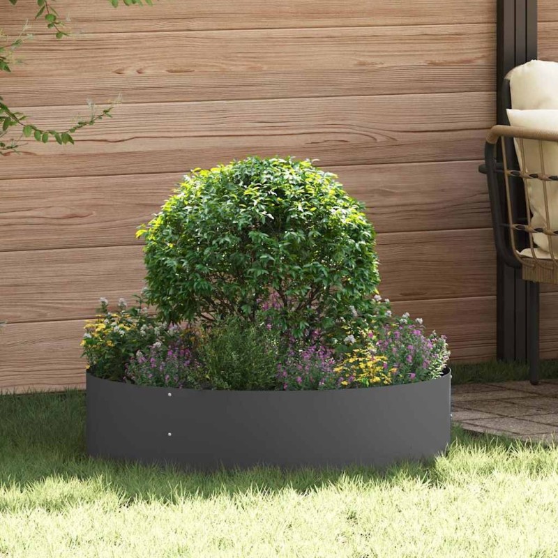 Anneau de jardinière Noir 80 x 80 x 20 cm Acier laminé à froid 555517555517