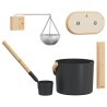 Ensemble d'accessoires de sauna 5 pcs Noir 555518555518
