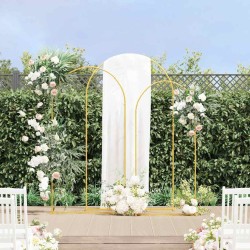 Arche de mariage 3 pcs Doré Acier 555524555524