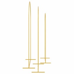 Arche de mariage 3 pcs Doré Acier 555524555524