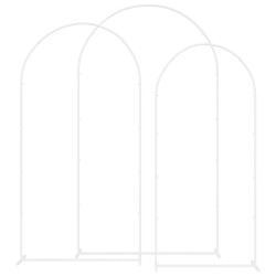Arche de mariage 3 pcs Blanc Acier 555526555526
