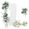Arche de mariage 3 pcs Blanc Acier 555526555526