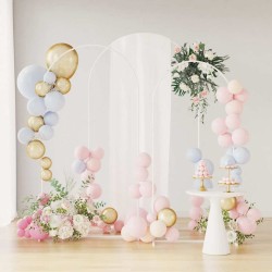 Arche de mariage 3 pcs Blanc Acier 555526555526