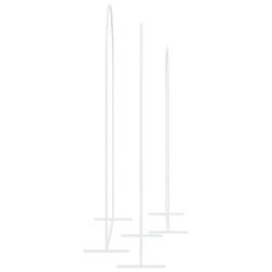 Arche de mariage 3 pcs Blanc Acier 555526555526