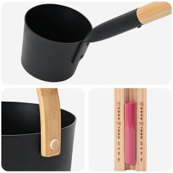 Ensemble d'accessoires de sauna 4 pcs Noir 555530555530