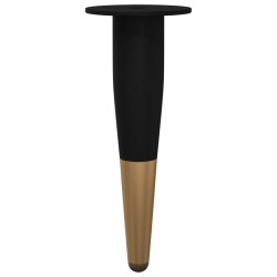 Pieds de meuble 12 pcs Noir et or Ø 40 x 98 mm Fer 555533555533