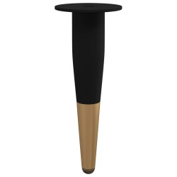 Pieds de meuble 12 pcs Noir et or Ø 40 x 98 mm Fer 555533555533