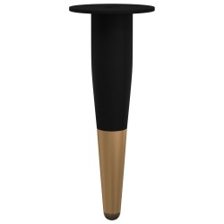 Pieds de meuble 12 pcs Noir et or Ø 40 x 98 mm Fer 555533555533