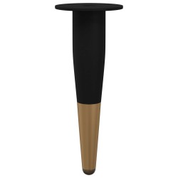Pieds de meuble 2 pcs Noir et or Ø 40 x 98 mm Fer 555534555534