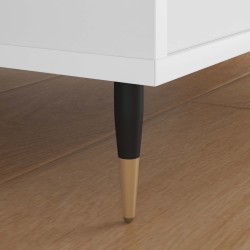 Pieds de meuble 2 pcs Noir et or Ø 40 x 98 mm Fer 555534555534