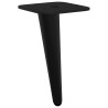 Pieds de Support 2 pcs Noir 56 x 56 x 100 mm Fer 555535555535