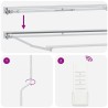 Cadre de store rétractable électrique Blanc 4 × 3 m Acier 555537555537