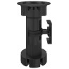 Pieds de meuble Réglable 12 pcs Noir 46 x 46 x 128 mm PP 555538555538